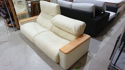 マルイチセーリング リクライニング ホワイトリクライニング2人掛けソファ