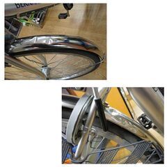 自転車 シティーサイクル パンクしない自転車 27インチ 6段変速 BERNARDO DCM シルバー ママチャリ  西岡店  