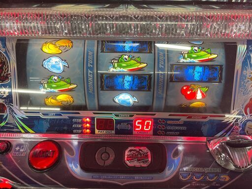 パチスロ実機 モンキーターン2 山佐 家庭用電源 コイン不要 設定キー