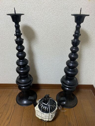 管K-38【愛知県一宮市から】【平日もお渡しできます！】 仏具 お焼香 蝋燭台 燭台 セット キャンドルスタンド