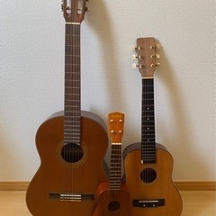 【値下げ】ギター、ミニギター、ウクレレ、3点セット