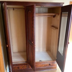 山口県下関市発送！木製 ワードローブ クローゼット 木製 衣類収納 　中古　現状渡し