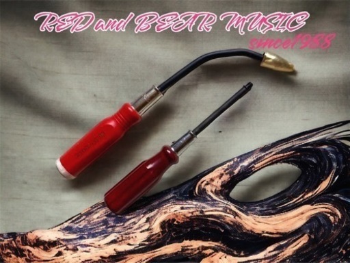 HOKUSAI超焼き曲げロッド FREE SHIPPING無保証 アルトサックス ネック用 テーパー弾丸ヘッド\u0026 焼曲アングルセット 凹み直し ストレートDR