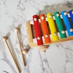 シロフォンカー　鉄琴　楽器　知育工具　木製　木のおもちゃ