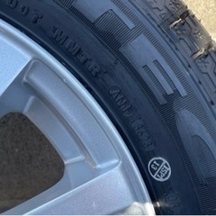 スタッドレスタイヤ155/65-R14ほぼ新品 ホイールセット