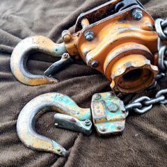 A 【コレ見て！work tools】   KITO/キトー レバーブロック 1.6t 吊り上げ 玉掛け 荷締 フック チェーン 現状品 レバブロ