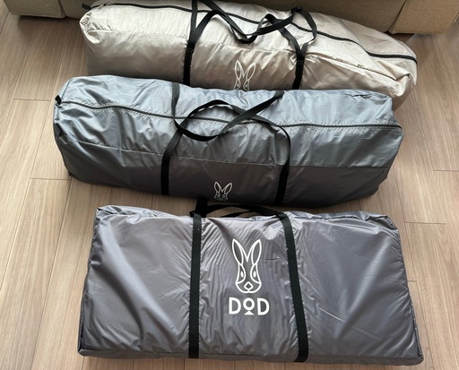 [美品・格安]DOD ワンタッチテント・スクリーンタープ・インナーマットセット！