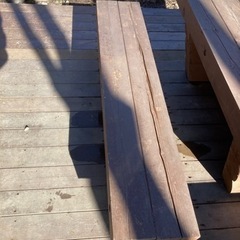 Bess 2002年の　ウッドデッキ用の机／椅子