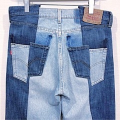 リーバイス　再構築デニム　ジーンズ　リメイク　ヴィンテージ　古着