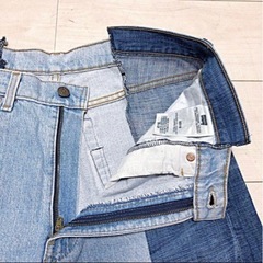リーバイス　再構築デニム　ジーンズ　リメイク　ヴィンテージ　古着