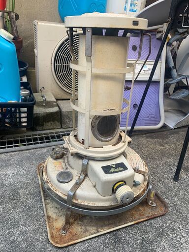 管K-42【愛知県一宮市から】【平日もお渡しできます！】ストーブ Aladdin Industries アラジン石油ストーブ アンティーク 年代物 スタンダート ブルーフレームヒーター