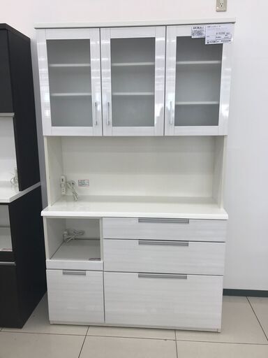 ★ジモティ割あり★  レンジボード ホワイト H205×D42×W120 クリーニング済み HJ1814