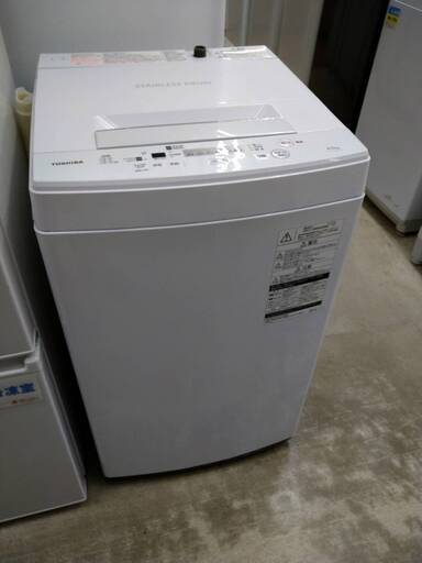 高年式東芝 TOSHIBA 2020年製 AW-45M7 全自動洗濯機 4.5kg ピュアホワイト 1264 - 洗濯機