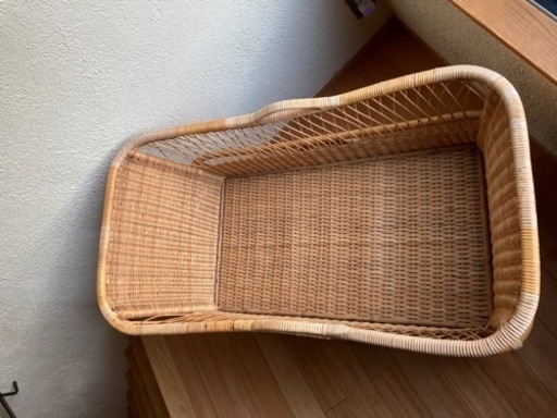 vintage ラタン クーファン ゆりかご 大人気 ラタン ベビークーファン