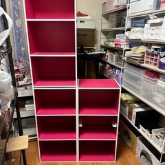 ピンクのカラーボックス3個セット