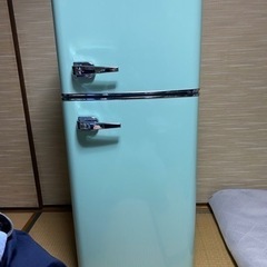 韓国風 パステルグリーン 冷蔵庫