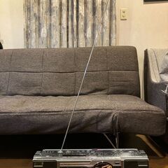 管K-59【愛知県一宮市から】【平日もお渡しできます！】SANYO  MR-U4CD ラジカセ スピーカー ヴィンテージ レトロ 当時物 黒 ブラック 部品どり ジャンク品 インテリア 当時物