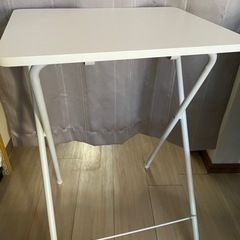 [山善] 折りたたみテーブル サイドテーブル ホワイト
