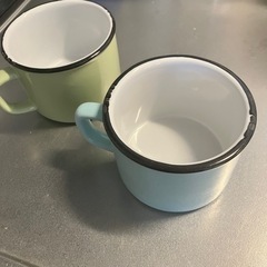 ホーロー コーヒーカップ2個