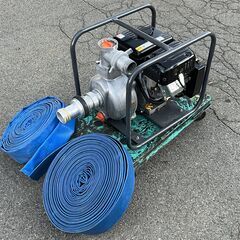 初期不良安心対応 使用頻度少なく程度の良い 動作品 最大揚程30m 揚量600L/分 口径50mm 4サイクル 4馬力 マツサカ エンジンポンプ QP-207