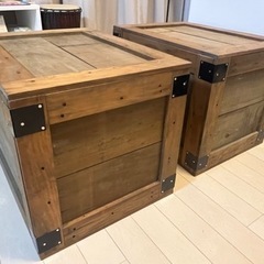 【ネット決済】アンティーク木箱　2つセット　ヴィンテージ　ボックス