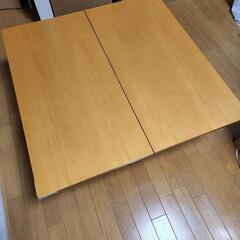 2wayローテーブル　面板半分に折っても使えるテーブル