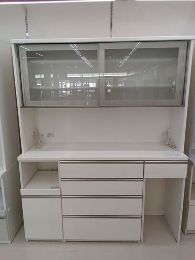 ★ジモティ割あり★ NITORI レンジボード ホワイト W159.5×D50×H200 クリーニング済み TC902