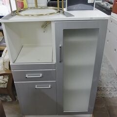 【11】レンジボード　キッチンボード　キッチン収納　ミニ食器棚　...