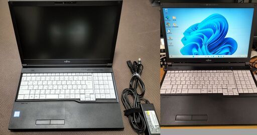 お取引者決定！再値下げしました！MSオフィス追加インストールしました！メモリー増量しました！富士通ノートLIFEBOOK A579/B (CPU⇒i5-8365U 1.60GHz搭載)、メモリー8GB搭載 SSD256GB、DVD-RAMドライブ、Webカメラ、有線 無線LAN,搭載)はいかがでしょうか？