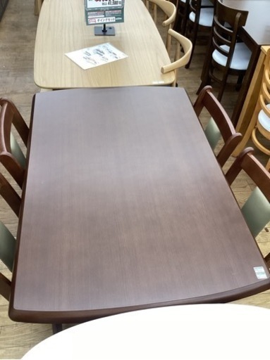 KA-7【新入荷 アウトレット】パステル ダイニング5点セット ブラウン