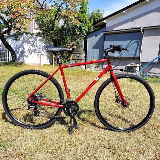 1/14まで期間限定値下げ！ ディスクローター他交換済! クロモリグラベルクロス! FUJI KLUMSY 52cm レッド