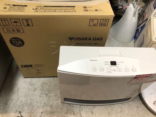☆美品￥8,800！ノーリツ　大阪ガス　ガスファンヒーター　家電　2018年製　GFH-4005S型　【BK470】