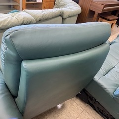 5人掛ソファ オットマン2個付 INTERLIVAX グリーン ※2400010293856