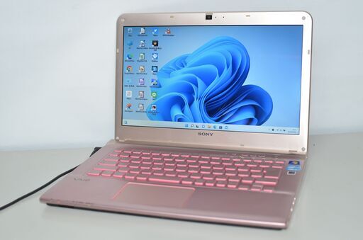中古ノートパソコン Sony SVE14A18FJP Windows11+office core i3-2350M/メモリ8GB/爆速SSD256GB /14インチ/無線内蔵/webカメラ/DVDマルチ