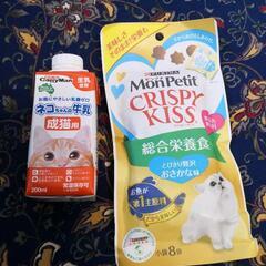 【取引者決定】猫ちゃんの牛乳と総合栄養食セット