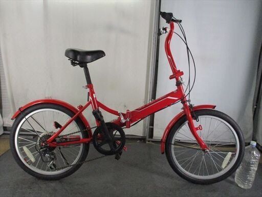 D209　★9800円★　折りたたみ中古自転車【　キャプテンスタッグ　赤　20インチ 】 D209 ☆9800円☆ 折りたたみ中古自転車【 キャプテンスタッグ 赤 20