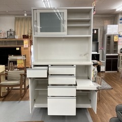 S771 ☆ NITORI KRISNA シリーズ キッチンボード 食器棚、幅119.5cm USED