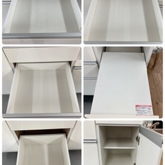 S771 ☆ NITORI KRISNA シリーズ キッチンボード 食器棚、幅119.5cm USED