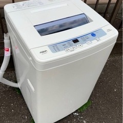 アクア洗濯機6kg 高濃度クリーン洗浄自動お掃除　風乾燥機能付き