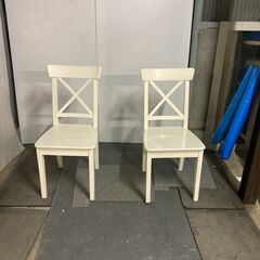IKEA  INGOLF　白・木製椅子