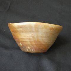 備前焼茶碗　金彩備前博焼