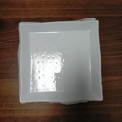 【平皿】白い四角い平皿5枚組