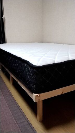 \u003c1/8まで交渉・1/21までの土日にお渡し\u003e【新品購入後半年の美品】セミダブルベッド＆マットレス