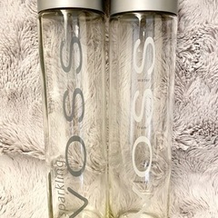 VOSS ボトル2本 瓶 375mlサイズ グラス コップ