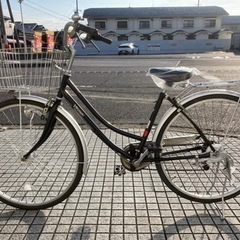 【27インチ自転車】6段変速　LEDオートライト付　前後タイヤ、前カゴ、サドル新品❗️若林自転車　膳所店　SALE中❗️