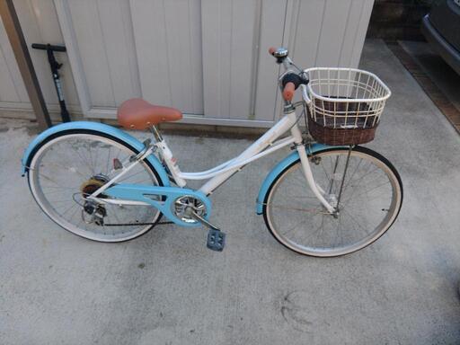 自転車　子供　女の子　キッズ　24 インチ　6段ギア　美品