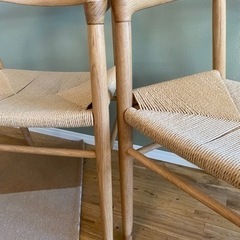 オーク材ペーパーコードアームチェア　2脚セット
