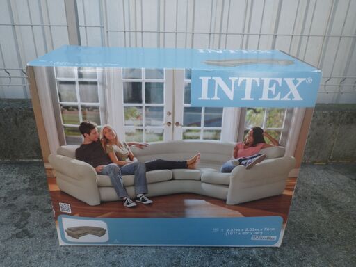 未開封未使用品 IINTEX インフレータブルソファ 3～4人掛け エアーソファ 空気注入式 キャンプ