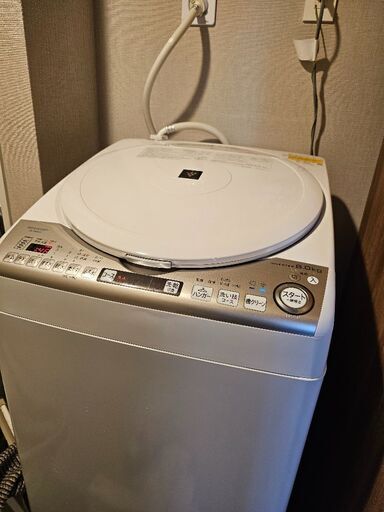 SHARP 洗濯機 2021年製 8kg 乾燥機能付き 家電量販店保証 ES-TX8EKS  