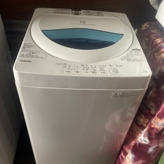 洗濯機　TOSHIBA 5kg AW-5G5 2017年製